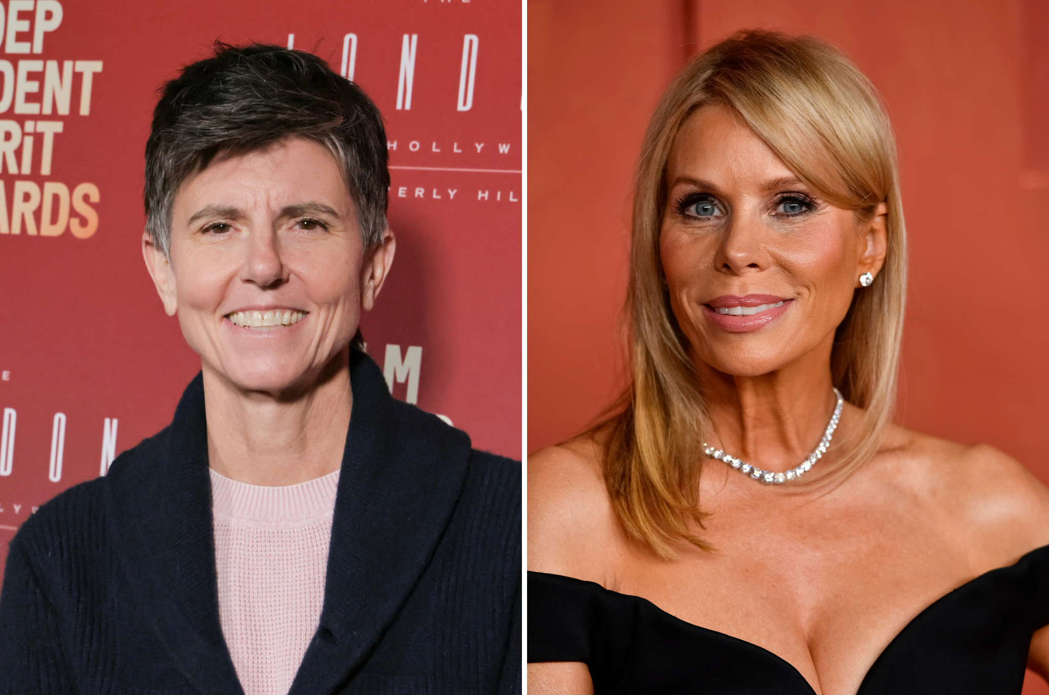 (L-R) Tig Notaro and Cheryl Hines co-hosted their joint documentary-focused podcast 'Tig and Cheryl: True Story' from 2020 to 2023