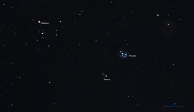 The Sky Today on Sunday, March 15: Uranus meets 13 Tau