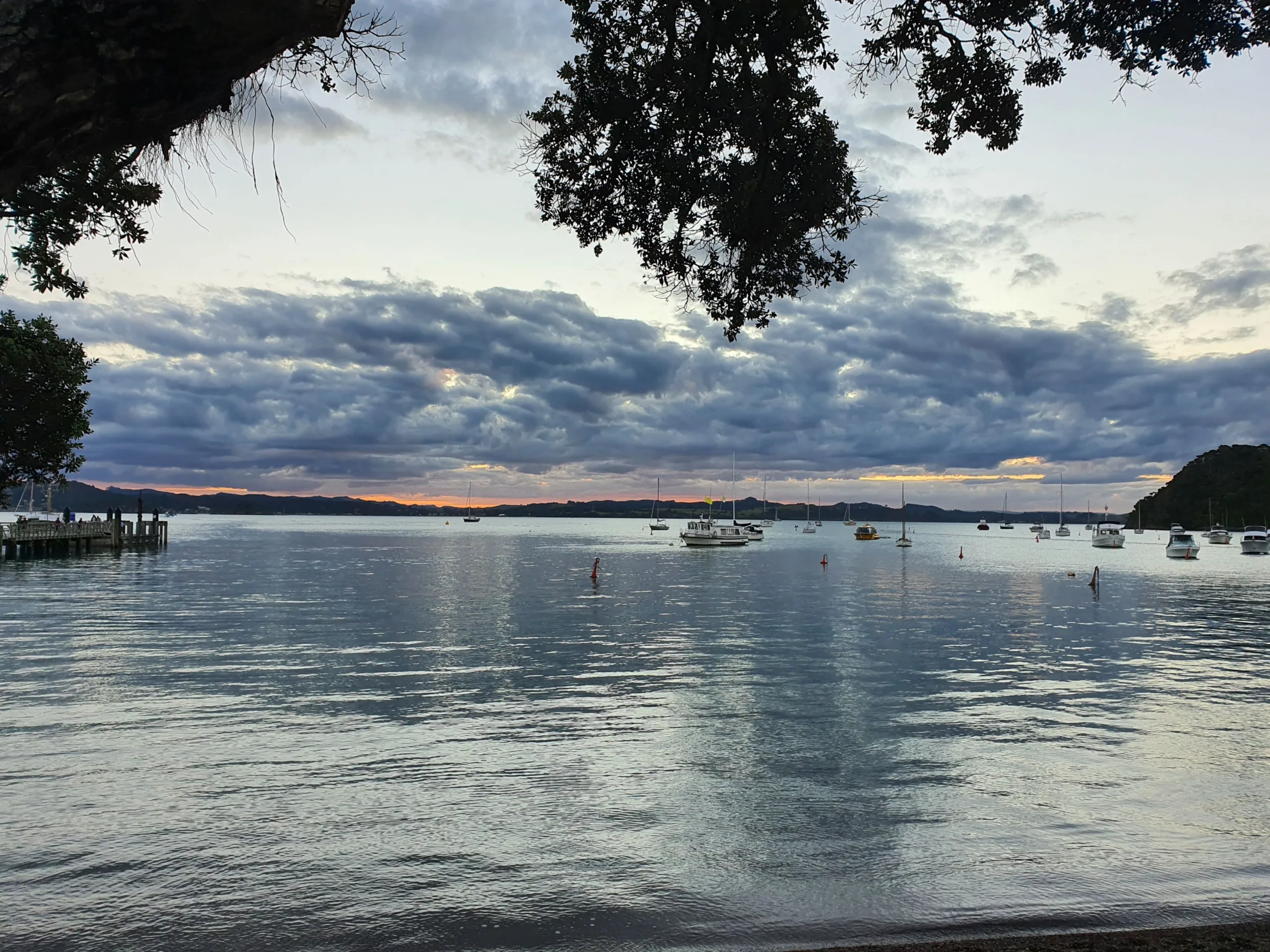 The view of the water from The Duke of Marlborough Hotel in Russell, Bay of Islands, New Zealand.