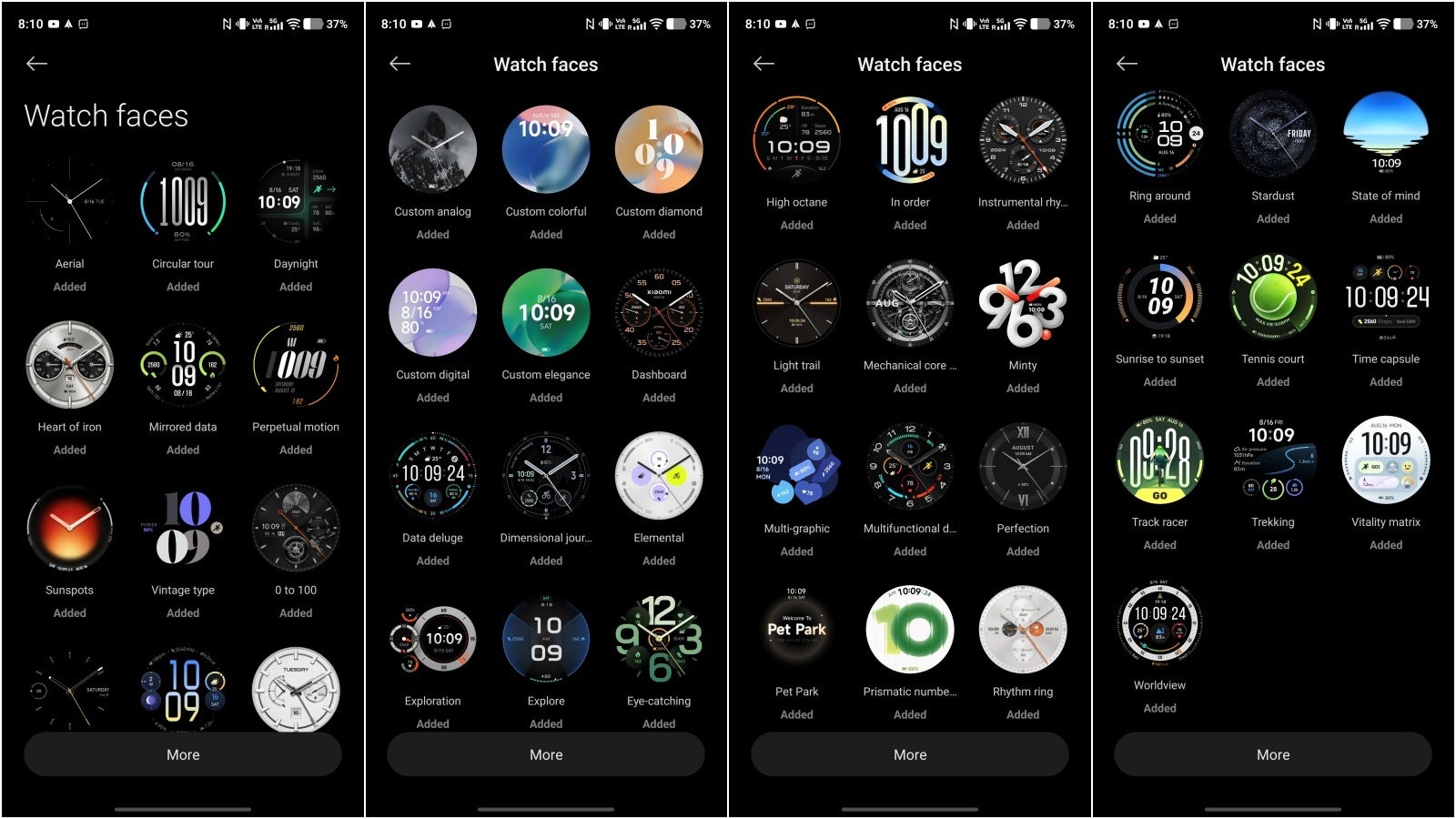 Pretty good watchface collection, too | Image by PhoneArena - Hands-on with the first EMG smartwatch: Xiaomi Watch 5 is back in the Wear OS fold