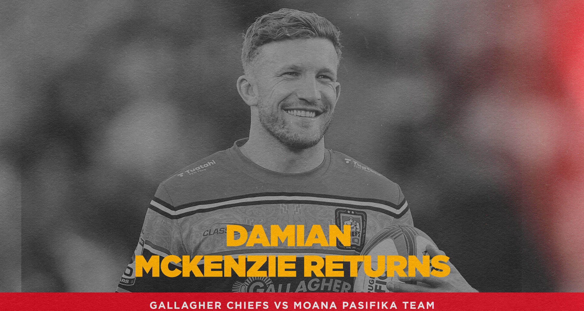 Damian McKenzie Returns for Gallagher Chiefs match against Moana Pasifika.