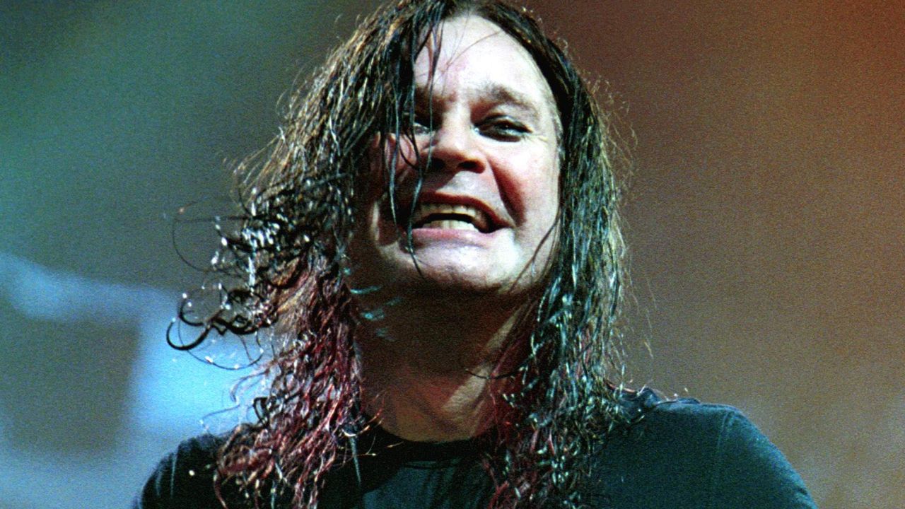 Ozzy Osbourne onstage at Ozzfest in 2002