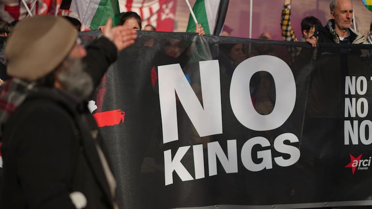A No Kings Rally in Italy.