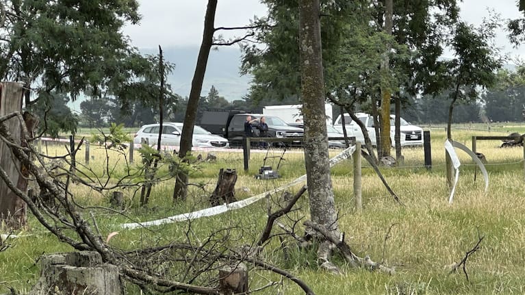 A scene examination was underway at the rural property at Racecourse Rd, Amberly