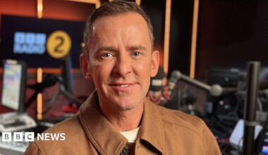 Scott Mills in the BBC Radio 2 studio