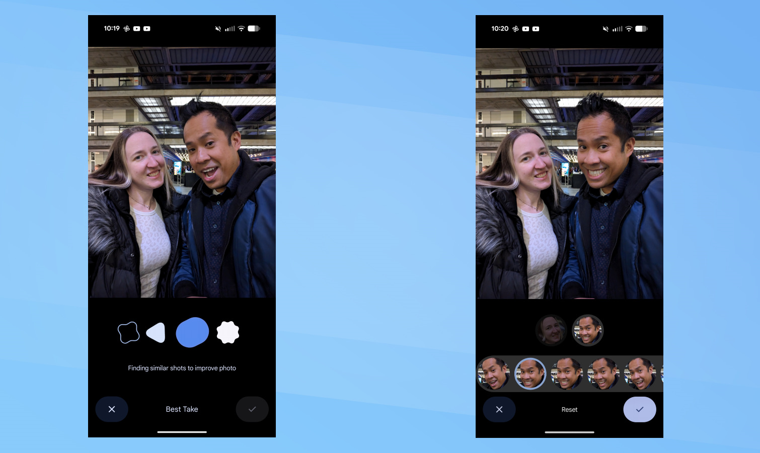Screenshots showing Pixel 10a features.