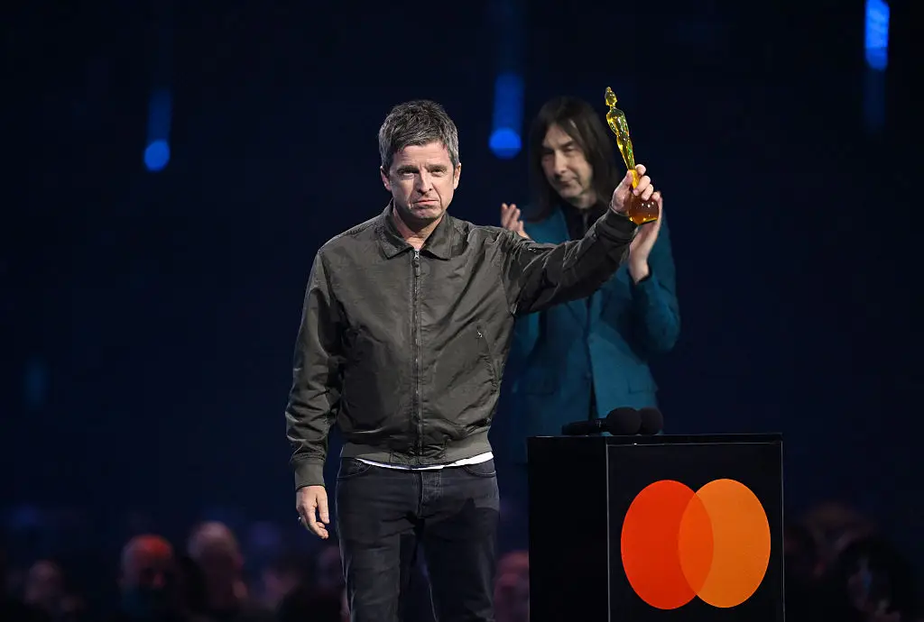 Noel Gallagher attended the event in his hometown of Manchester to pick up the award (Gareth Cattermole/Getty Images)