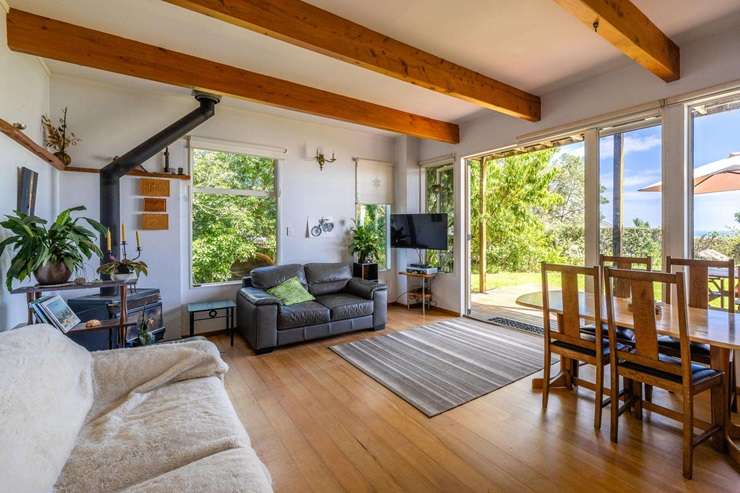 9 Pah Road, at Onetangi, on Waiheke Island, boasts clear sea views and is near the beach. Photo / Supplied