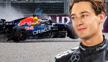 Russell, Verstappen, socials