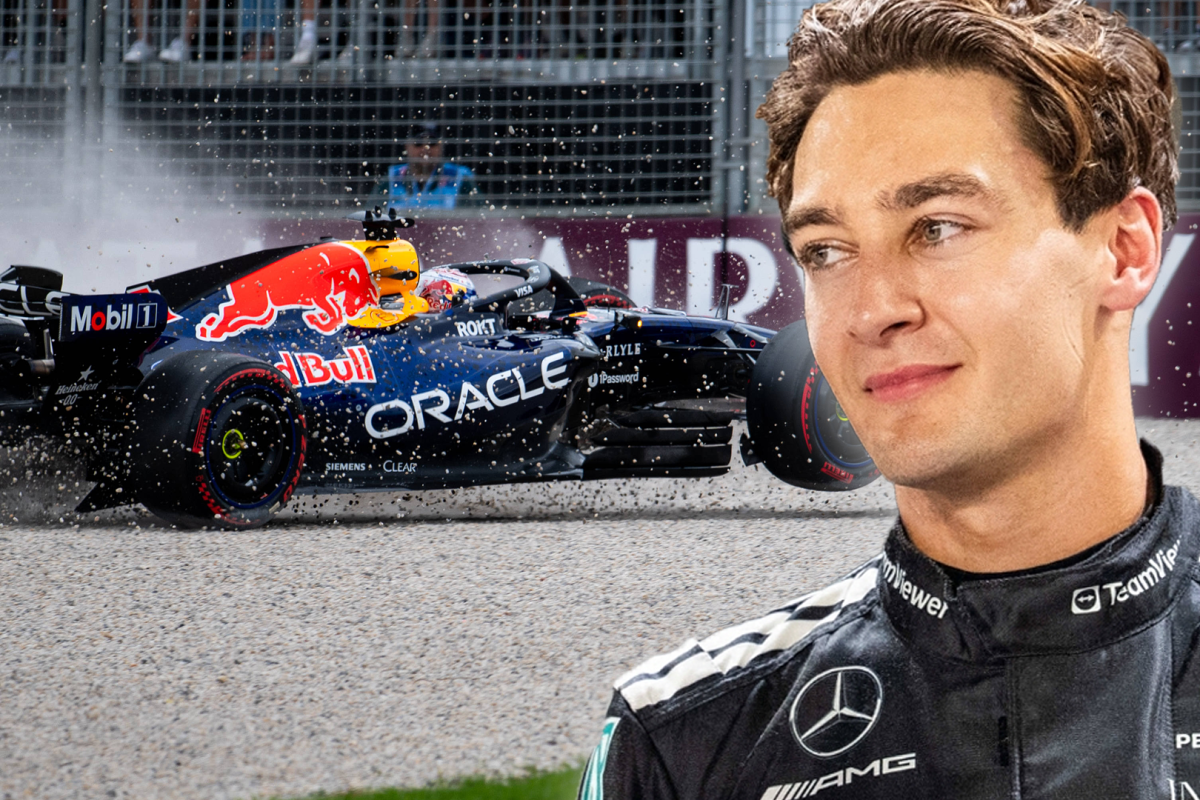 Russell, Verstappen, socials