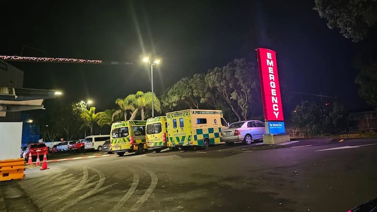 Ambulances pictured in the Ambulance Bay at Middlemore Hospital. 