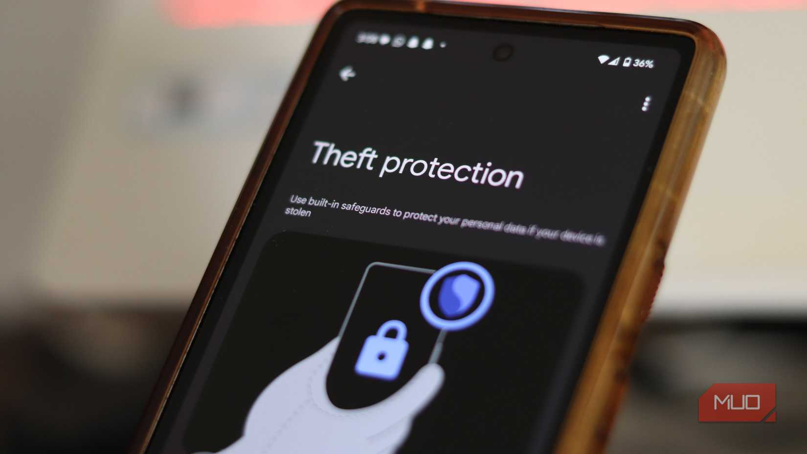 Theft protection feature on Android