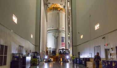 : United Launch Alliance Caption: NASA plans to buy ULA's Centaur V, the upper stage for its Vulcan rocket, for the Space Launch System.