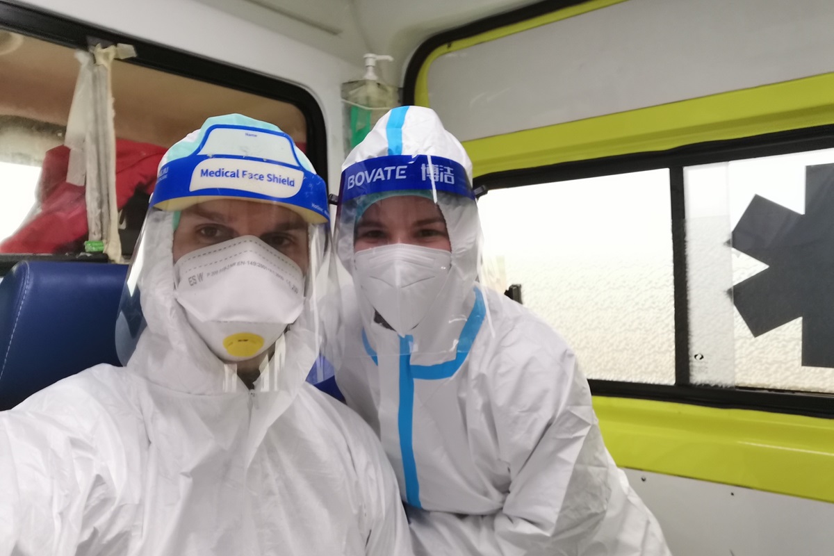 At the front line, with little room to breathe