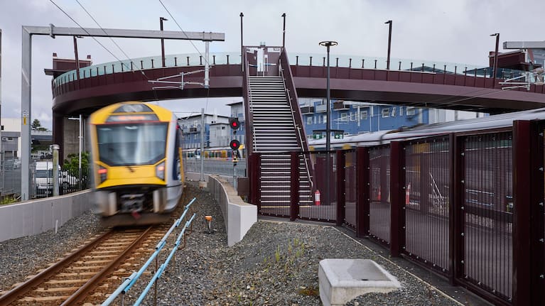 Trains near Maungawhau station in Auckland (file).