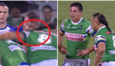 Josh Papalii suspension over high shot, Joseph Tapine on report, video, Canberra Raiders vs Bulldogs