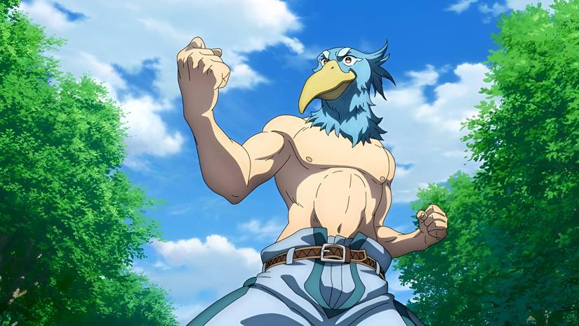 Sunraku flexes his muscles inside the virtual world in Shangri-La Frontier