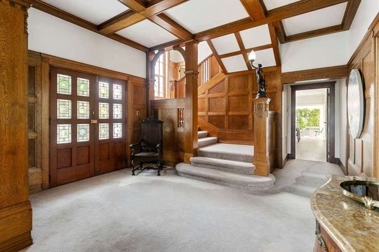 The five-bedroom mansion at 144 Orakei Road, in Auckland's Remuera, is back on the market just two  years after it broke auction records with a <img2.8m sale. Photo / Supplied