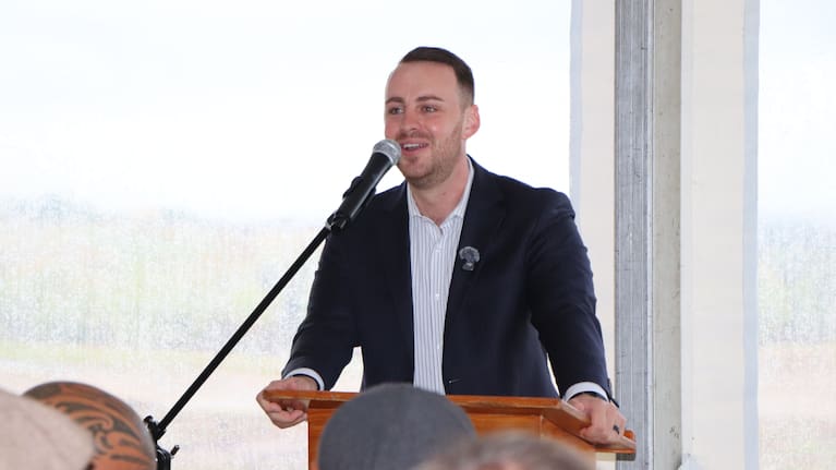 Bay of Plenty MP Tom Rutherford at the Pāpāmoa East Interchange opening ceremony.