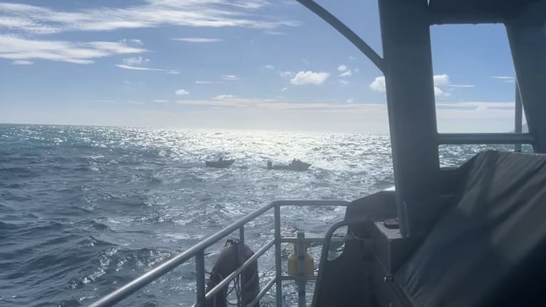 Boaties involved in the rescue last week.