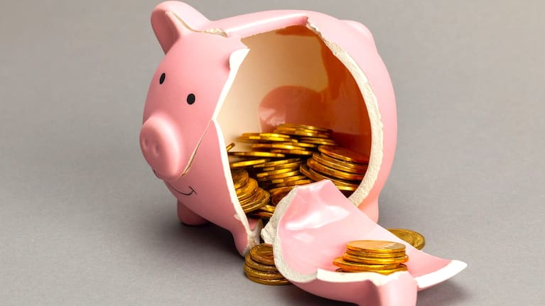 Broken piggy bank (file image).