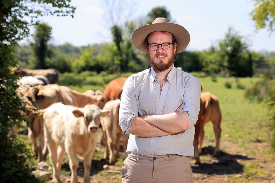 Farmer and author John Connell on his farm near Ballinalee, Co Longford. Photo: Frank McGrath