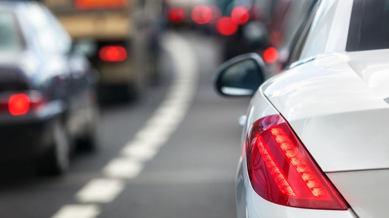Cars sitting in traffic (file image).