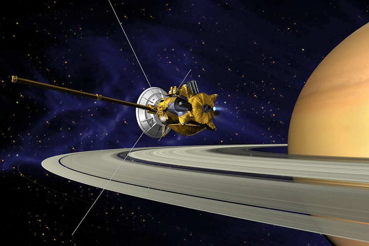 Artist's impression of the Cassini mission at Saturn. Credit: NASA/JPL-Caltech