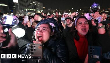 BTS agency shares drop after comeback show turnout falls short - BBC