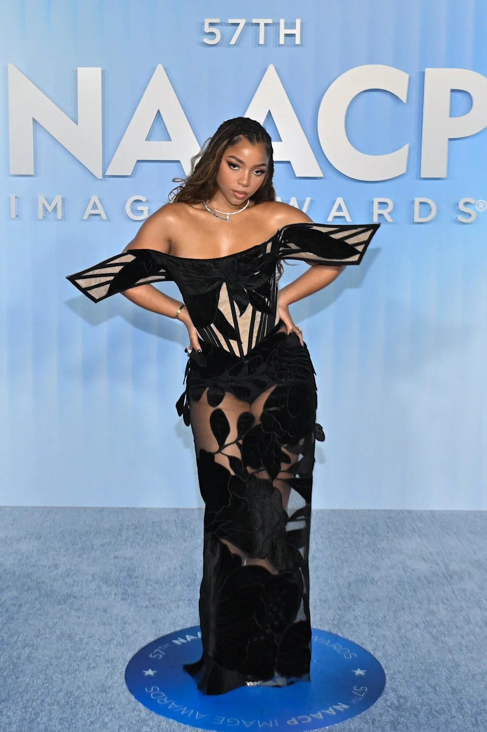 Chloe Bailey at the 57th NAACP Image Awards held at the Pasadena Civic Auditorium on February 28, 2026 in Los Angeles, California.
