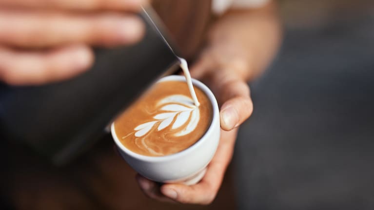 A barista making a coffee (file image).