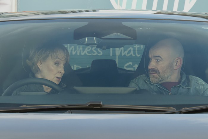 corrie-sally-tim-car Sally supports Tim