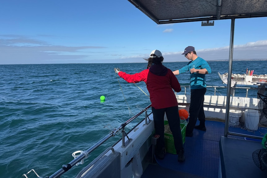Louisa Graf throwing in line with buoy
