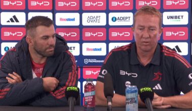 Roosters press conference, James Tedesco’s message for teammates after Panthers loss, Trent Robinson, rugby league news