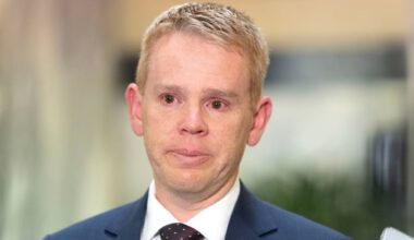 Chris Hipkins arrives back in New Zealand amid questions over ex-wife’s allegations
