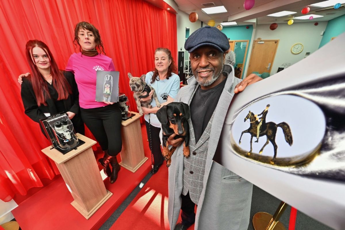 The tiny Peaky Blinders figure in the eye of a needle