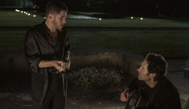 Nick Jonas as Danny and Paul Rudd as Rick in Power Ballad. Photo Credit: David Cleary