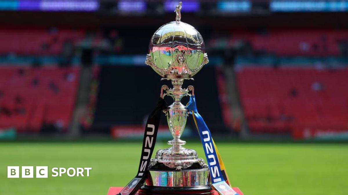 An image of the FA Trophy at Wembley