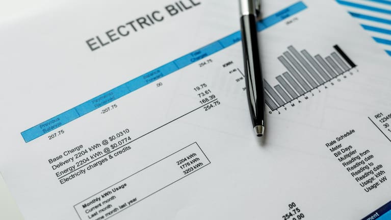Electricity Bill stock photo