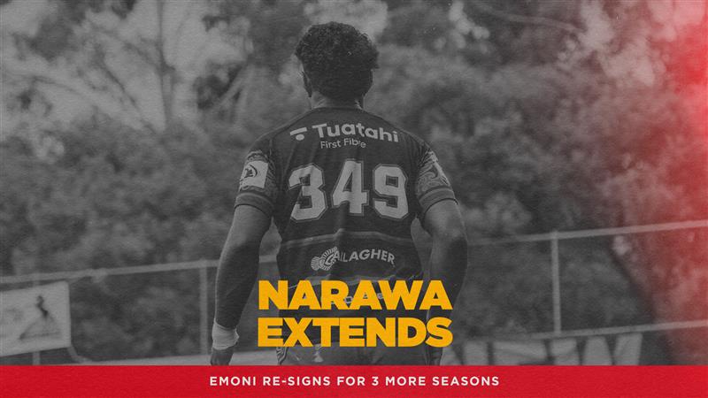 Emoni Narawa re-signs with Gallagher Chiefs