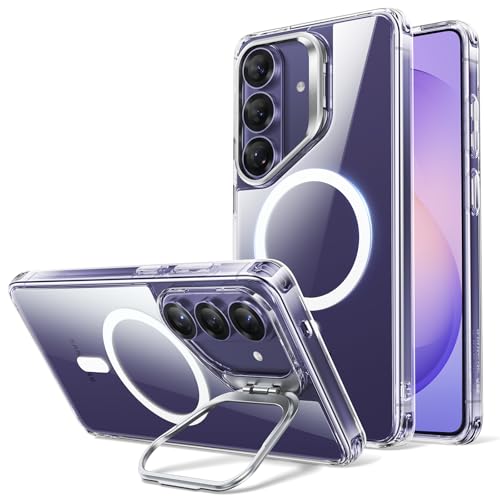 Esr for Samsung Galaxy S26 Phone Case With Stash Stand, Compatible With Magsafe, Military-Grade Protection, Magnetic Case for Samsung Galaxy S26, Scratch-Resistant Back Cover, Clear