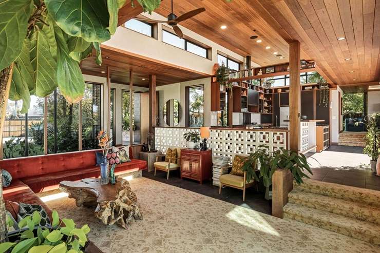 Kim Smythe and Noel Cimadom fell in love with the 1970s-inspired home on Myers Street, in Otumoetai, Tauranga, after it was featured in a glossy magazine. Photo / Supplied