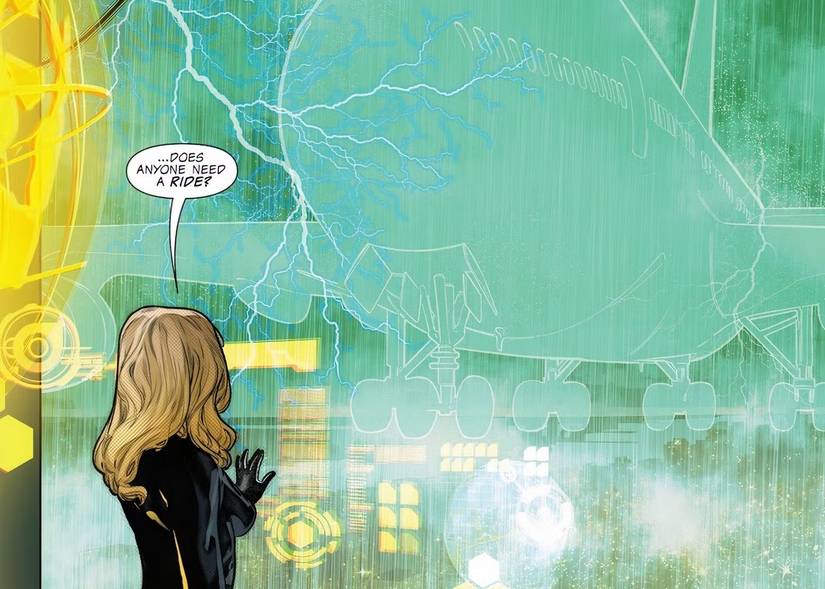 fantastic four's invisible woman creates a jet