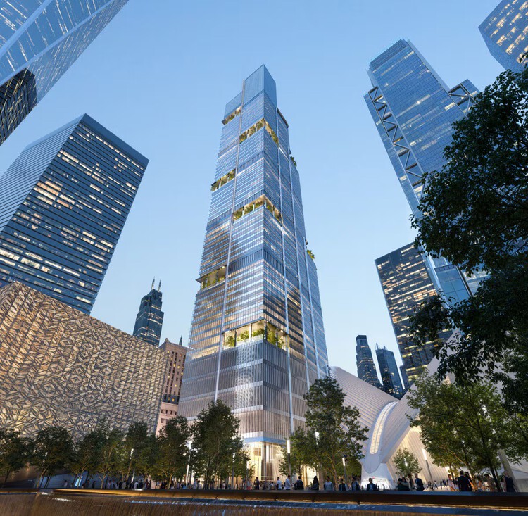 Foster + Partners’ Two World Trade Center Revealed in New Renderings, Construction to Begin in 2026 - Image 1 of 6