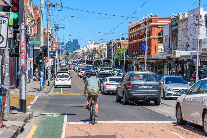 Almost 60% of those leaving New Zealand head to Australia, whose government estimates 670,000 Kiwi citizens now live there. Pictured above is Melbourne's Sydney Road.