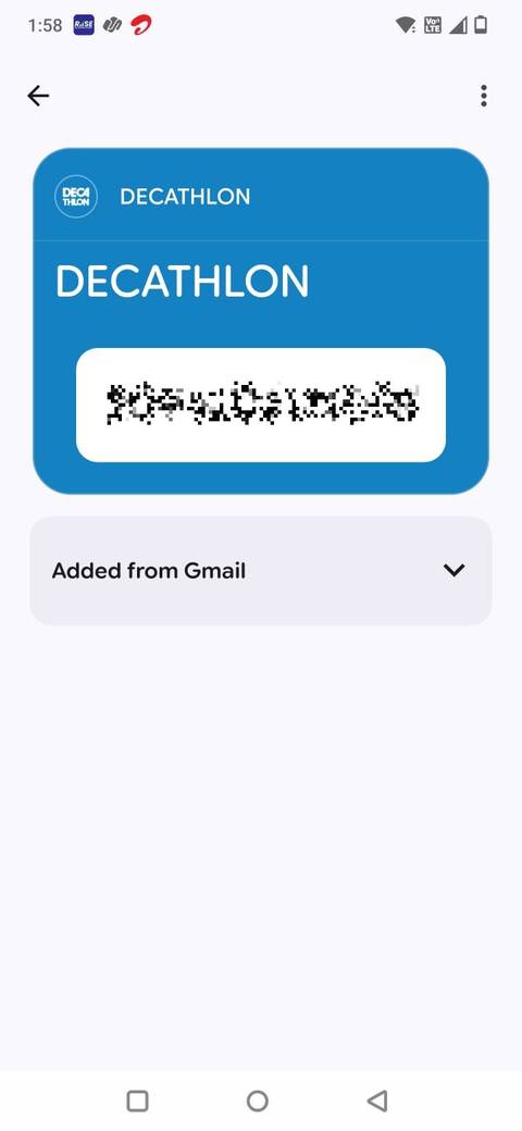 Screenshot showing the three-dot menu icon for a pass in Google Wallet
