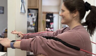 I swapped dumbbell chest presses for resistance band chest presses for two weeks and my shoulder pain instantly improved