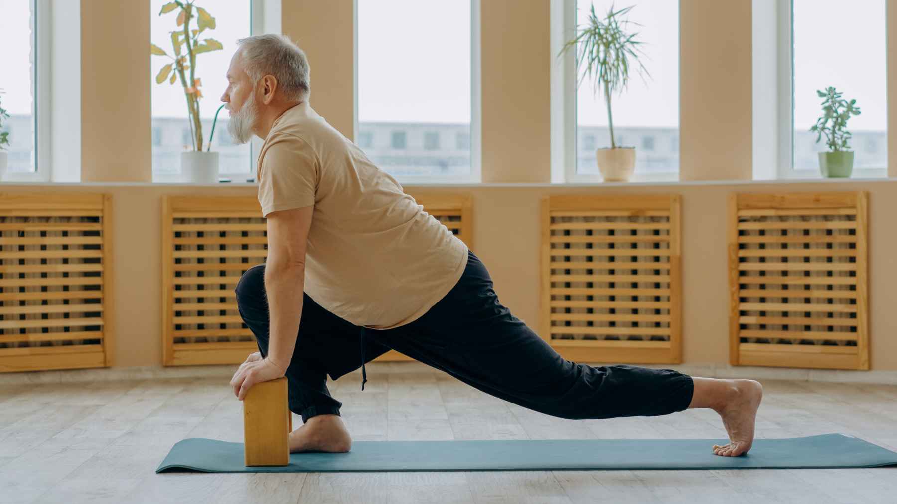 Person practicing high intensity yoga exercises shown to improve sleep quality in people with insomnia