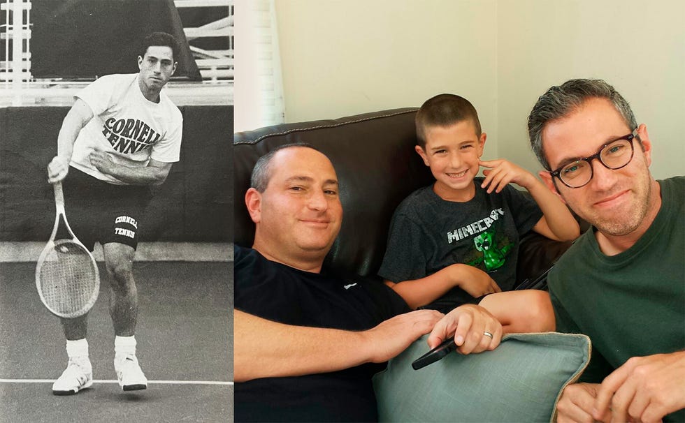 jon rapkin was co captain of the cornell men’s tennis team from 1995 to 1996. the author with his brother jon and nephew corey in 2014
