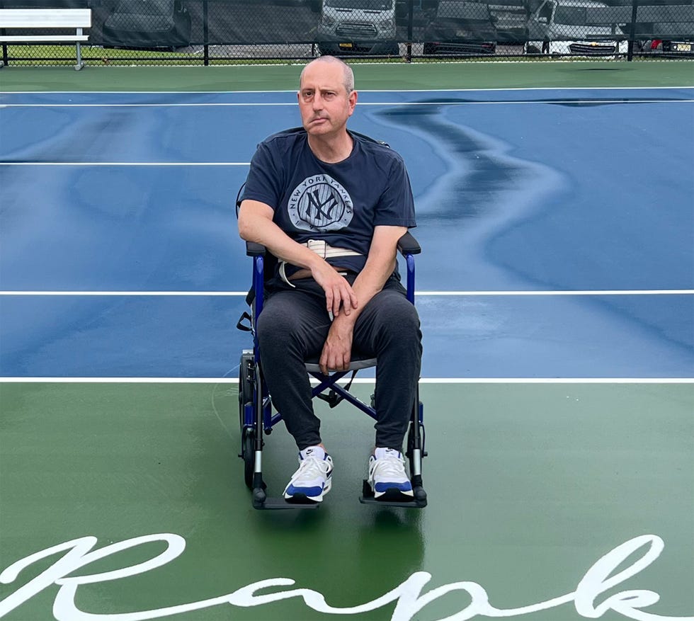 jon rapkin on the new center court in north caldwell, new jersey, march 2025
